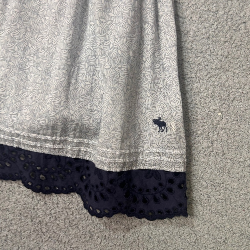 Abercrombie Babydoll Camisole Small Eyelet Navy Lace Y2K Coquette Boho 2000s - Picture 6 of 16